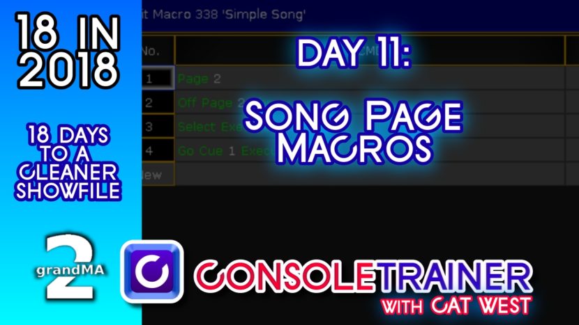 18 in 2018- Day Eleven: Song Page Macros